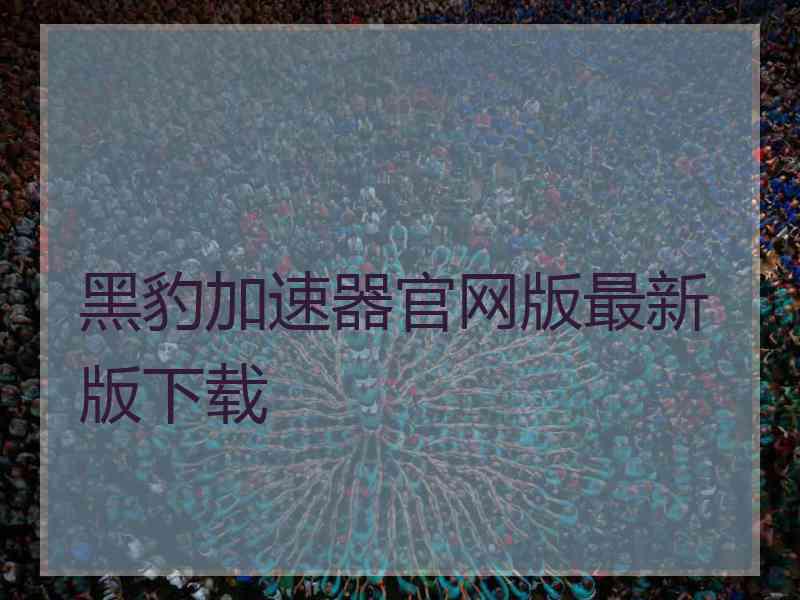 黑豹加速器官网版最新版下载