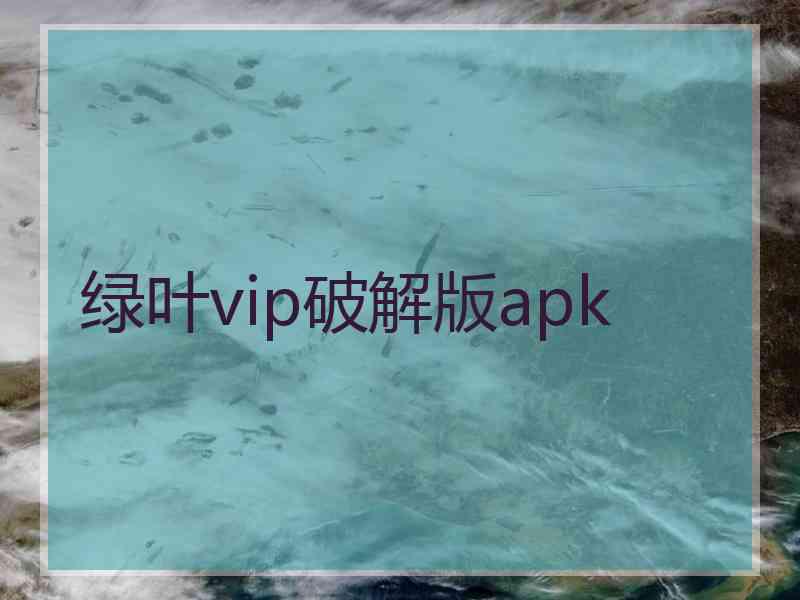 绿叶vip破解版apk