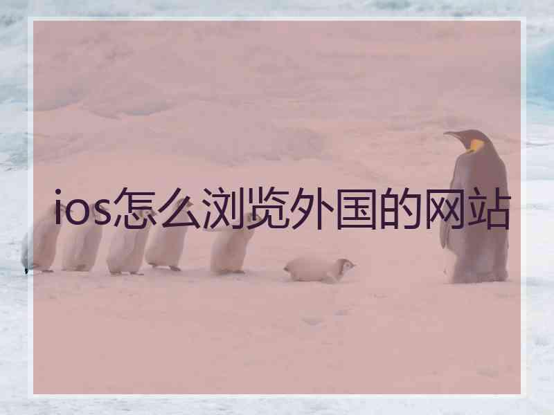 ios怎么浏览外国的网站