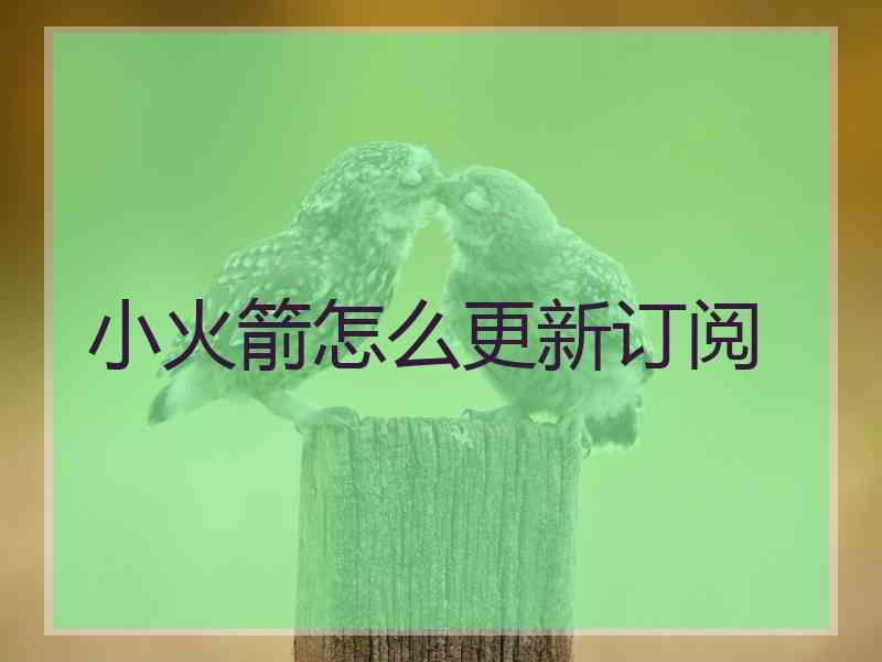 小火箭怎么更新订阅