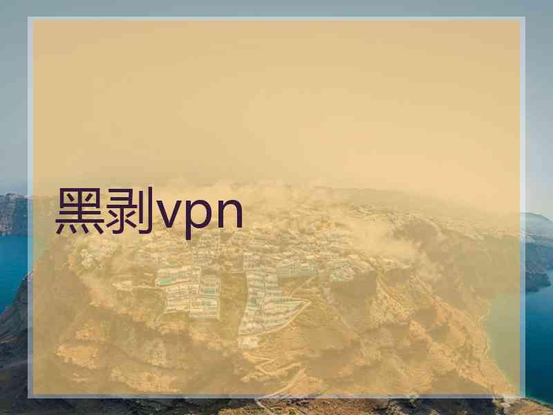 黑剥vpn