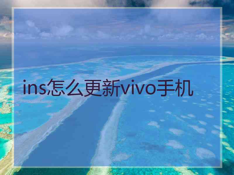 ins怎么更新vivo手机