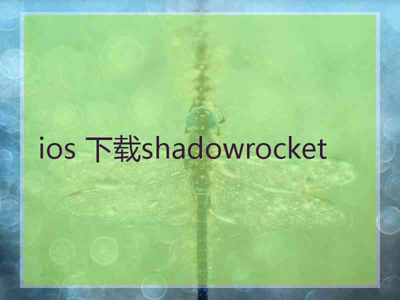 ios 下载shadowrocket