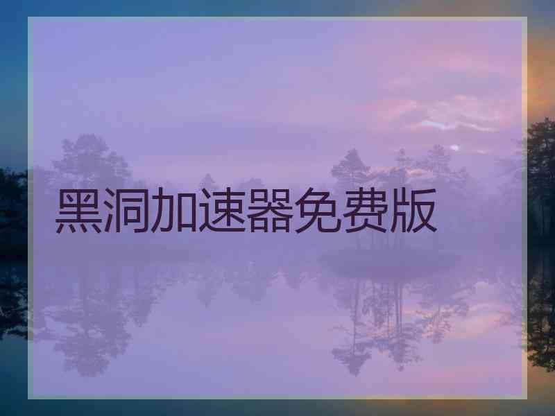 黑洞加速器免费版