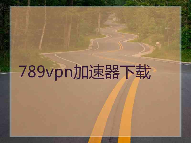 789vpn加速器下载