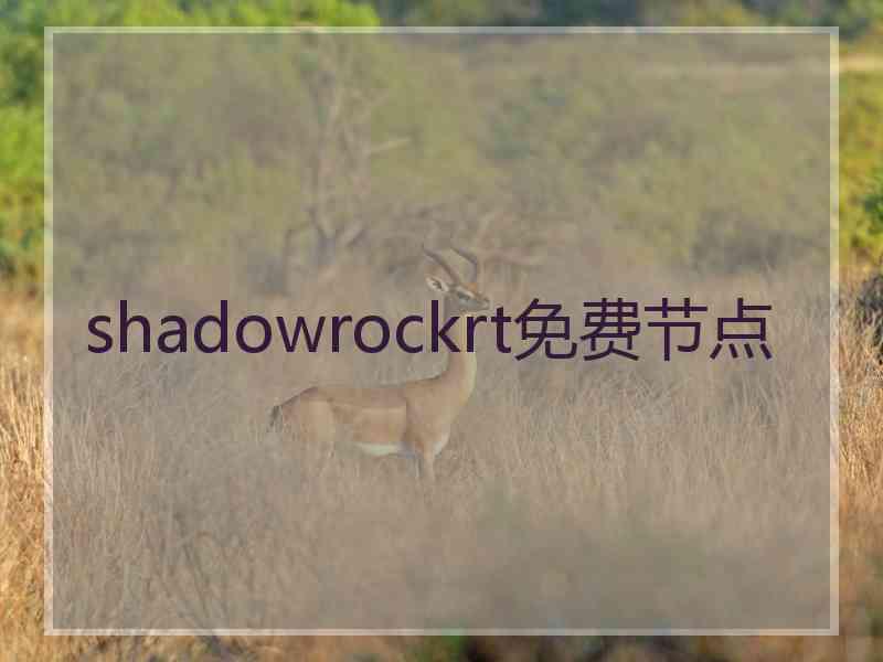 shadowrockrt免费节点