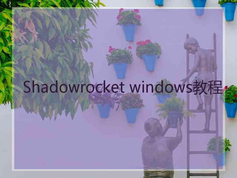 Shadowrocket windows教程