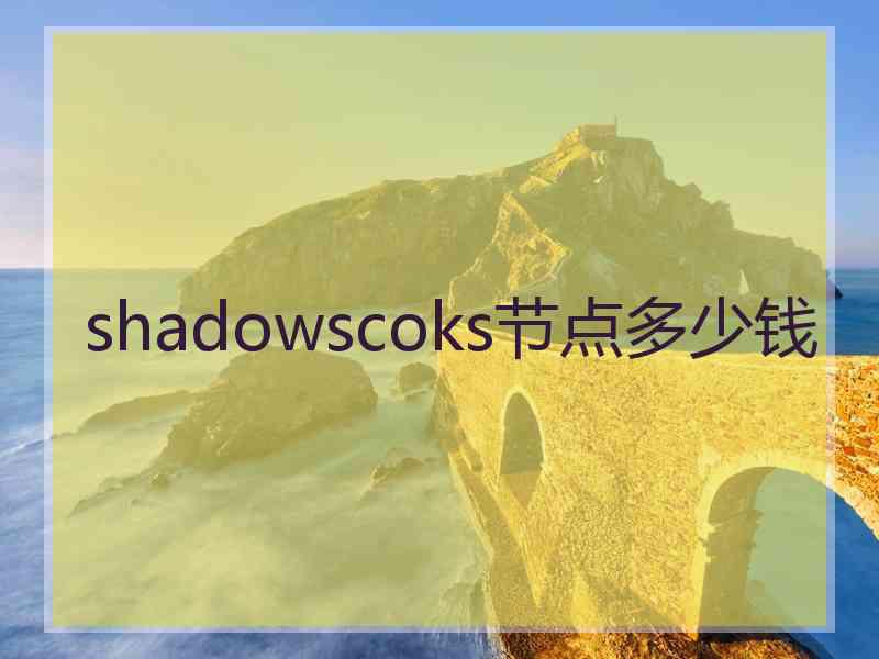 shadowscoks节点多少钱