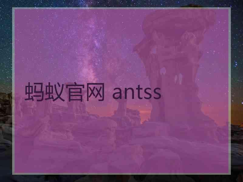 蚂蚁官网 antss