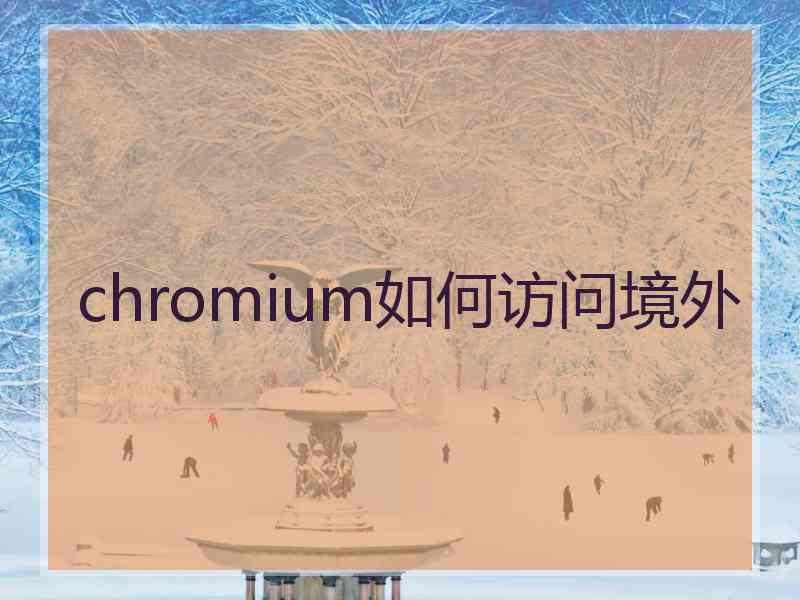 chromium如何访问境外