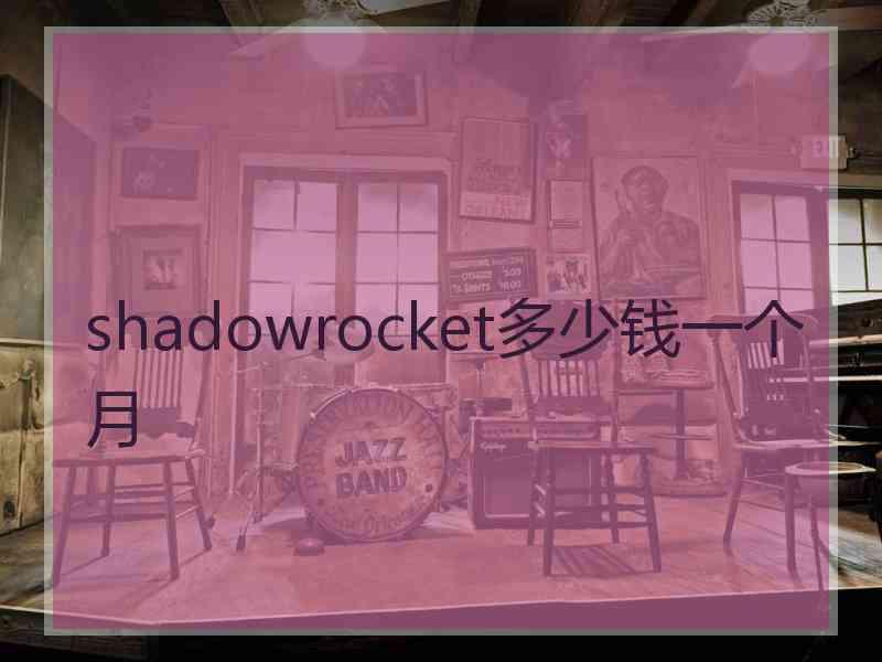 shadowrocket多少钱一个月