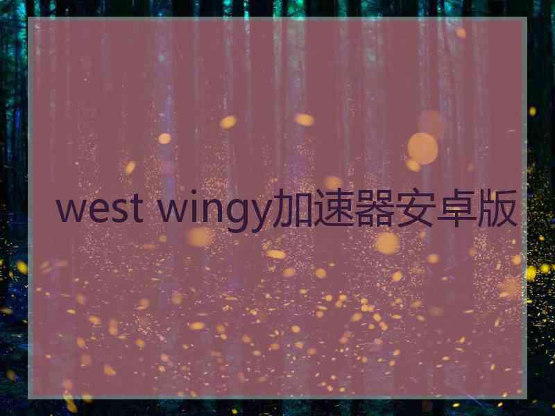 west wingy加速器安卓版