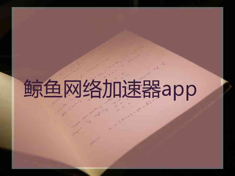 鲸鱼网络加速器app